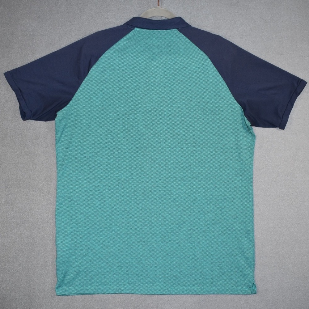 Nike Dri-FIT Raglan Golf Polo with DRY Tech Large Green Blue 91189-370 - Picture 3 of 8